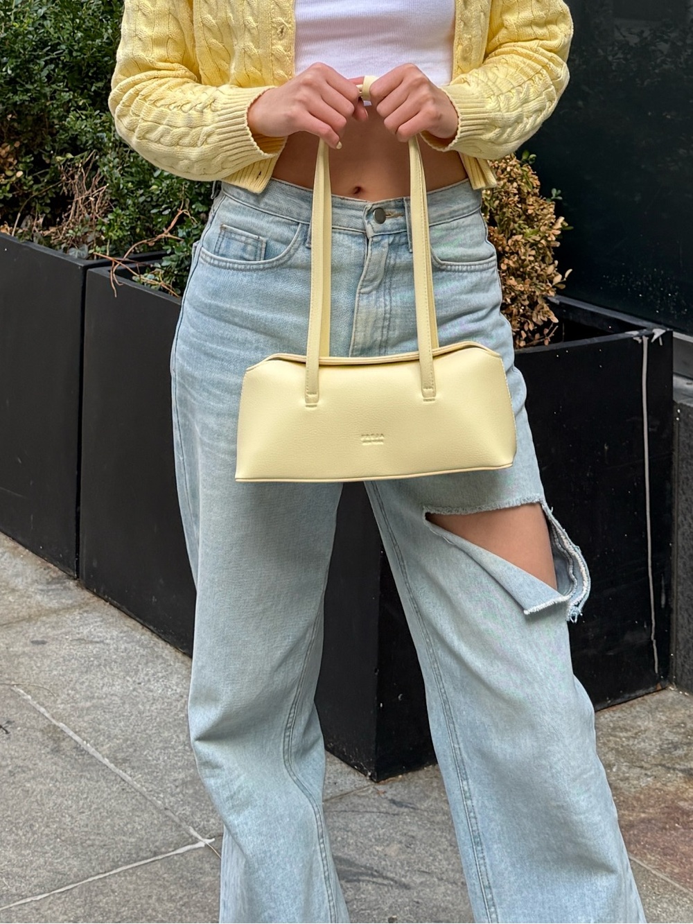 Freja Mini Chrystie Bag in Butter Yellow